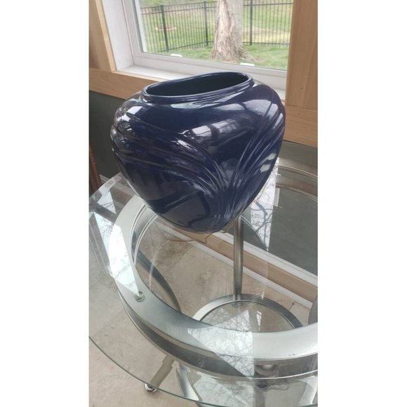 Haeger #4366 Vase*10 inch vase*Blue Vase*Dark Blue Haeger Vase* Haeger Vase*Haeg - Picture 1 of 7